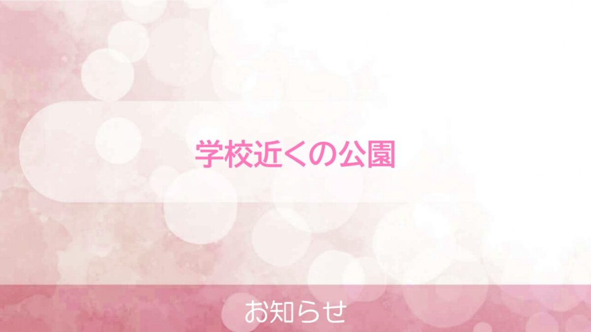 学校近くの公園工事