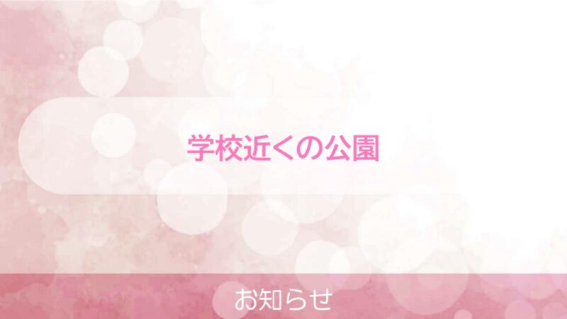 学校近くの公園工事